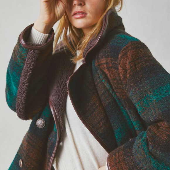 Free People Misfits Plaid Peacoat - Picture 9 of 9